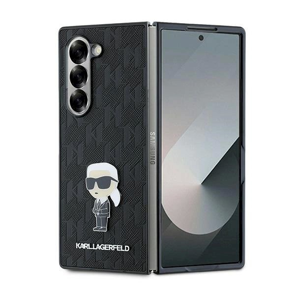 Karl Lagerfeld Saffiano Ikonik Pin Dėklas Samsung Galaxy Z Fold 6 - Juodas Karl Lagerfeld Saffiano Ikonik Pin Dėklas Samsung Galaxy Z Fold 6 - Juodas