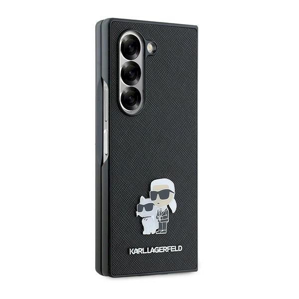 Karl Lagerfeld Saffiano Metal Pin Dėklas Samsung Galaxy Z Fold 6 - juodas 4 Karl Lagerfeld Saffiano Metal Pin Dėklas Samsung Galaxy Z Fold 6 - juodas 4