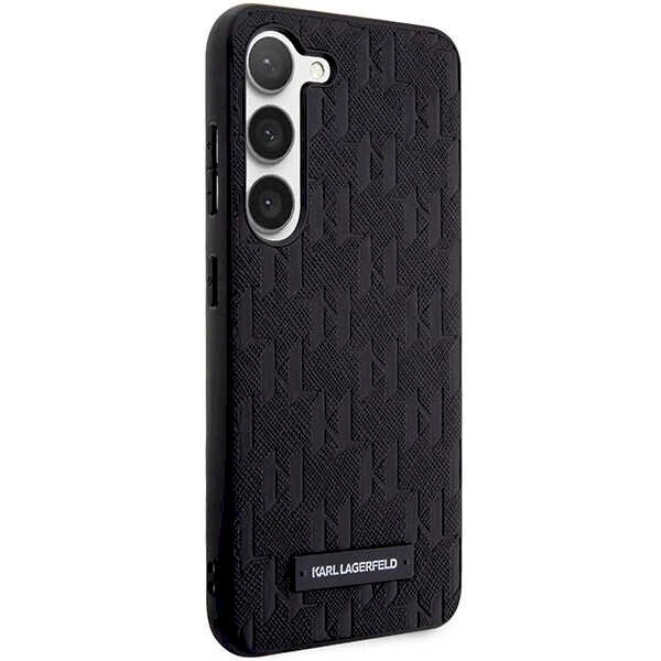 Karl Lagerfeld Saffiano Mono Metal Logo dėklas Samsung Galaxy S24 - Juodas 3 Karl Lagerfeld Saffiano Mono Metal Logo dėklas Samsung Galaxy S24 - Juodas 3