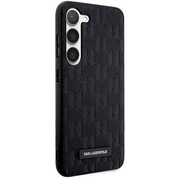 Karl Lagerfeld Saffiano Mono Metal Logo dėklas Samsung Galaxy S24+ - Juodas 3 Karl Lagerfeld Saffiano Mono Metal Logo dėklas Samsung Galaxy S24+ - Juodas 3