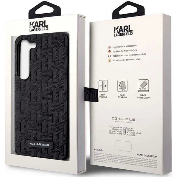 Karl Lagerfeld Saffiano Mono Metal Logo dėklas Samsung Galaxy S24+ - Juodas 7 Karl Lagerfeld Saffiano Mono Metal Logo dėklas Samsung Galaxy S24+ - Juodas 7