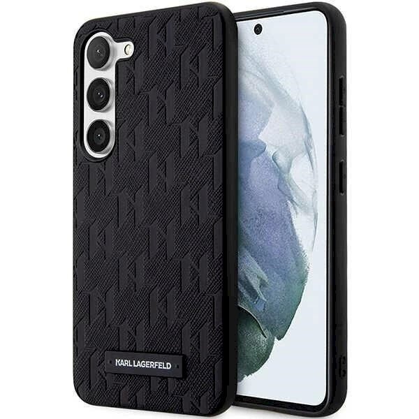 Karl Lagerfeld Saffiano Mono Metal Logo dėklas Samsung Galaxy S24 - Juodas Karl Lagerfeld Saffiano Mono Metal Logo dėklas Samsung Galaxy S24 - Juodas