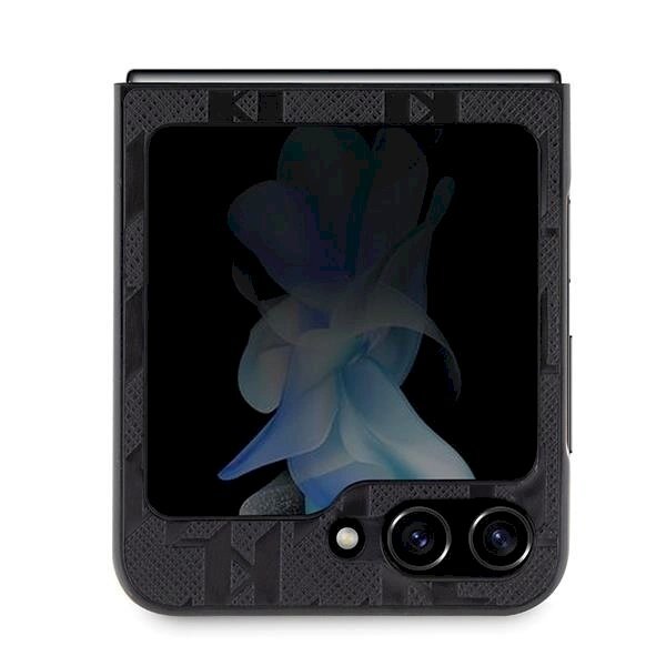 Dėklas Karl Lagerfeld Saffiano Monogram Choupette Pin case for Samsung Galaxy Z Flip 5 - Juodas 2 Dėklas Karl Lagerfeld Saffiano Monogram Choupette Pin case for Samsung Galaxy Z Flip 5 - Juodas 2