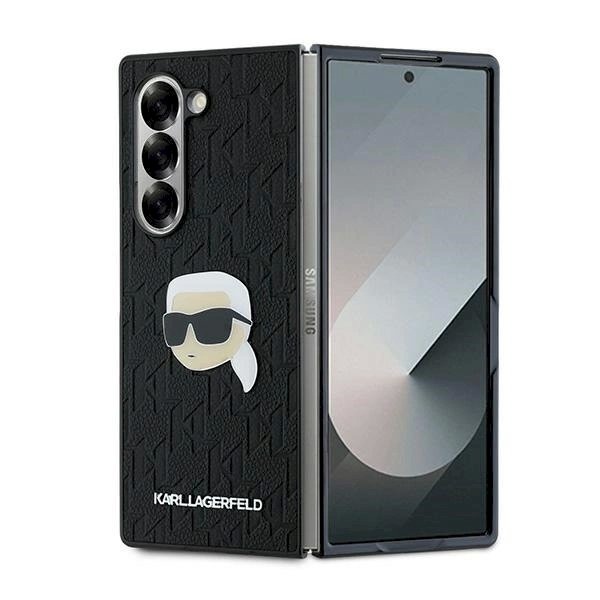 Karl Lagerfeld Saffiano Monogram Head Pin Dėklas Samsung Galaxy Z Fold 6 - juodas Karl Lagerfeld Saffiano Monogram Head Pin Dėklas Samsung Galaxy Z Fold 6 - juodas