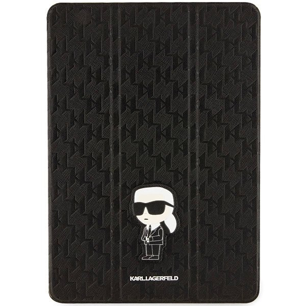 iPad 10.2 (2019, 7 gen.) Karl Lagerfeld Saffiano Monogram Ikonik Folio dėklas – juodas