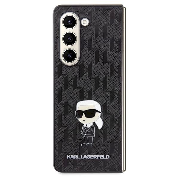 Karl Lagerfeld Saffiano Monogram Ikonik Pin dėklas skirtas Samsung Galaxy Z Fold 5 - Juodas 1 Karl Lagerfeld Saffiano Monogram Ikonik Pin dėklas skirtas Samsung Galaxy Z Fold 5 - Juodas 1