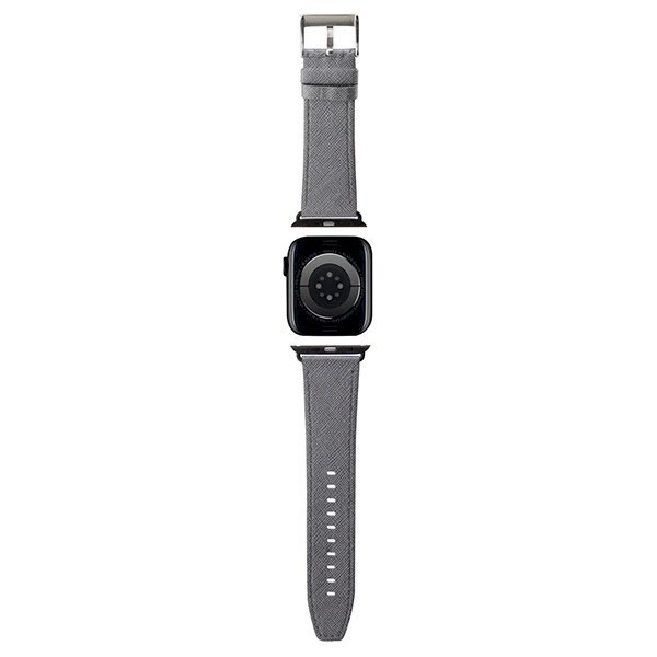 Karl Lagerfeld Saffiano Monogram Apyrankė Apple Watch 38/40/41mm - silver 1 Karl Lagerfeld Saffiano Monogram Apyrankė Apple Watch 38/40/41mm - silver 1