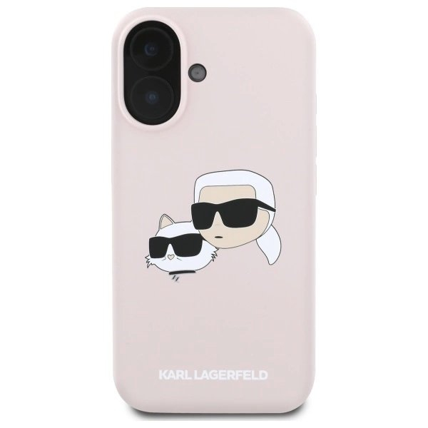Karl Lagerfeld Silikoninis Dėklas Heads Print MagSafe skirtas iPhone 16 - Rožinis 2 Karl Lagerfeld Silikoninis Dėklas Heads Print MagSafe skirtas iPhone 16 - Rožinis 2
