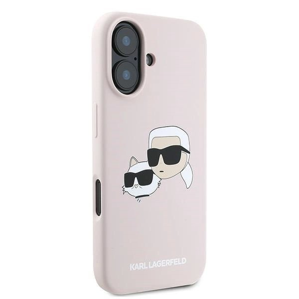 Karl Lagerfeld Silikoninis Dėklas Heads Print MagSafe skirtas iPhone 16 Plus - Rožinis 3 Karl Lagerfeld Silikoninis Dėklas Heads Print MagSafe skirtas iPhone 16 Plus - Rožinis 3
