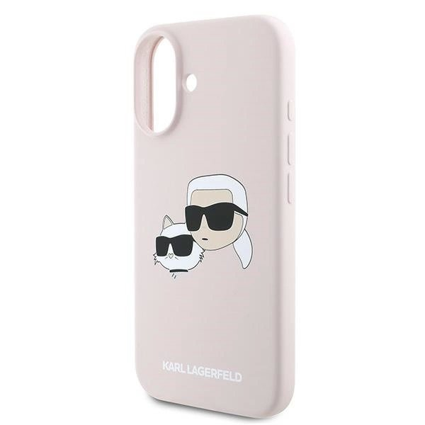 Karl Lagerfeld Silikoninis Dėklas Heads Print MagSafe skirtas iPhone 16 Plus - Rožinis 5 Karl Lagerfeld Silikoninis Dėklas Heads Print MagSafe skirtas iPhone 16 Plus - Rožinis 5