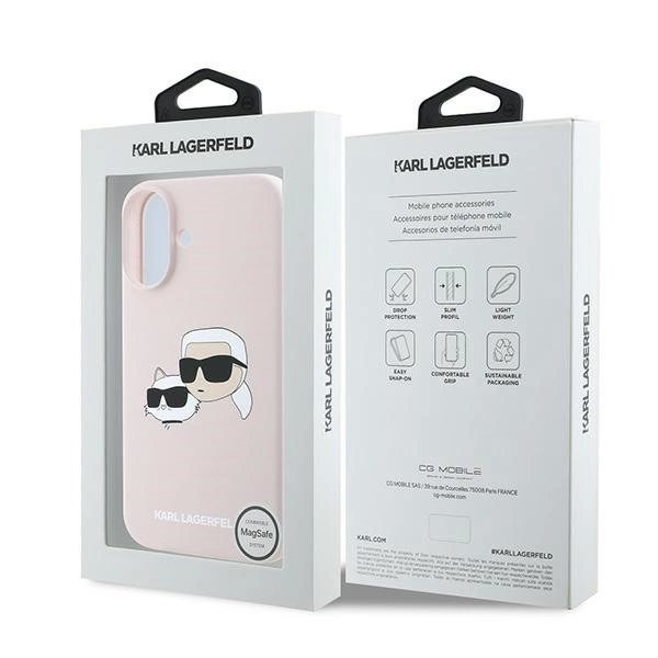 Karl Lagerfeld Silikoninis Dėklas Heads Print MagSafe skirtas iPhone 16 Plus - Rožinis 7 Karl Lagerfeld Silikoninis Dėklas Heads Print MagSafe skirtas iPhone 16 Plus - Rožinis 7
