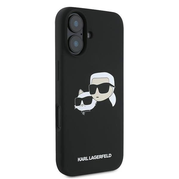 Karl Lagerfeld Silikoninis Dėklas Nauble Heads Print MagSafe skirtas iPhone 16 Plus - Juodas 3 Karl Lagerfeld Silikoninis Dėklas Nauble Heads Print MagSafe skirtas iPhone 16 Plus - Juodas 3