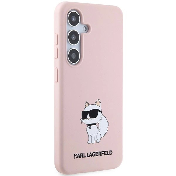 Karl Lagerfeld Silikoninis Choupette Dėklas skirtas Samsung Galaxy S24+ - Rožinis 3