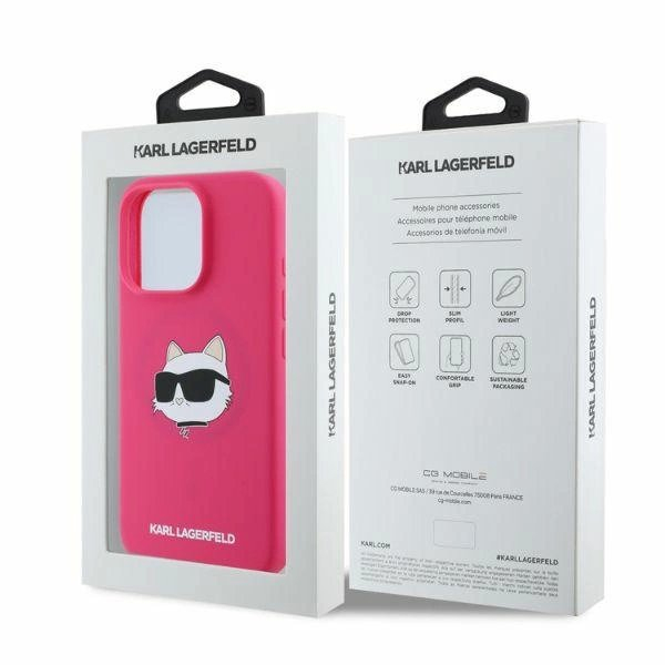 Karl Lagerfeld Silicone Choupette Head Print MagSafe iPhone 16 Pro Max Case - Fuchsia 4 Karl Lagerfeld Silicone Choupette Head Print MagSafe iPhone 16 Pro Max Case - Fuchsia 4
