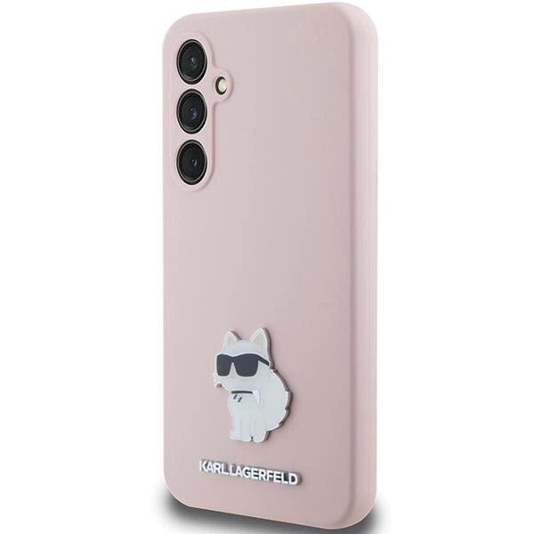 Dėklas Karl Lagerfeld Silicone Choupette Metal Pin case for Samsung Galaxy S23 FE - Rožinis 1 Dėklas Karl Lagerfeld Silicone Choupette Metal Pin case for Samsung Galaxy S23 FE - Rožinis 1