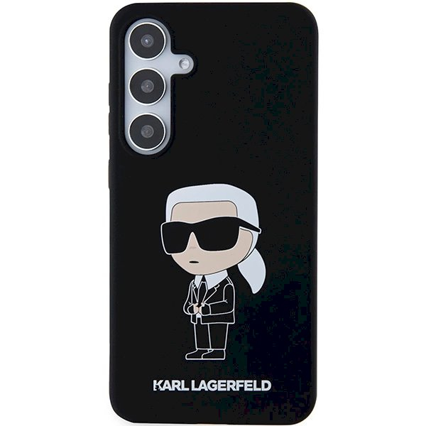 Originalus Karl Lagerfeld Dėklas Silicone IkonikSamsung Galaxy S24 - Juodas 2 Originalus Karl Lagerfeld Dėklas Silicone IkonikSamsung Galaxy S24 - Juodas 2