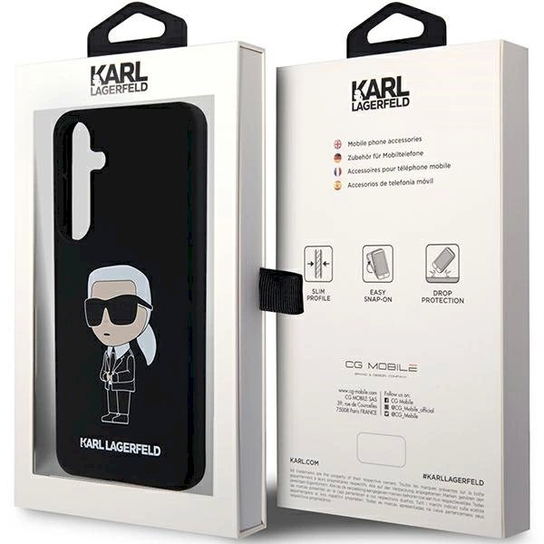 Originalus Karl Lagerfeld Dėklas Silicone IkonikSamsung Galaxy S24 - Juodas 7 Originalus Karl Lagerfeld Dėklas Silicone IkonikSamsung Galaxy S24 - Juodas 7