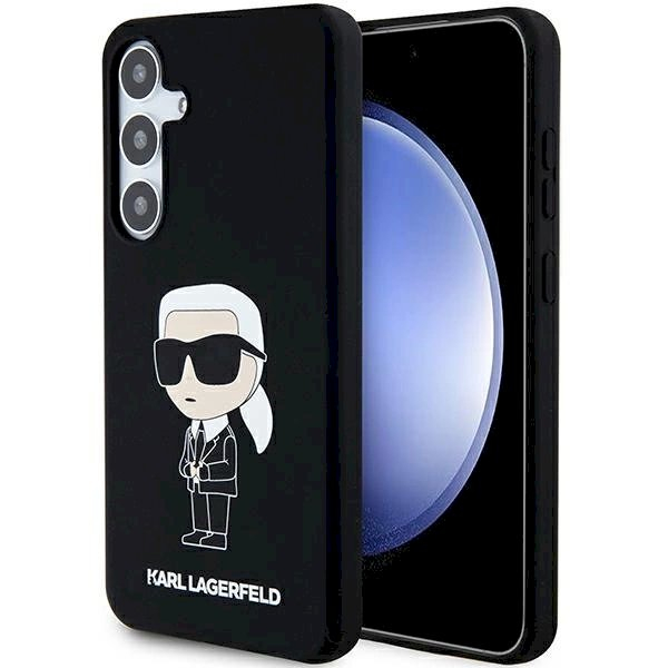 Originalus Karl Lagerfeld Dėklas Silicone IkonikSamsung Galaxy S24 - Juodas Originalus Karl Lagerfeld Dėklas Silicone IkonikSamsung Galaxy S24 - Juodas