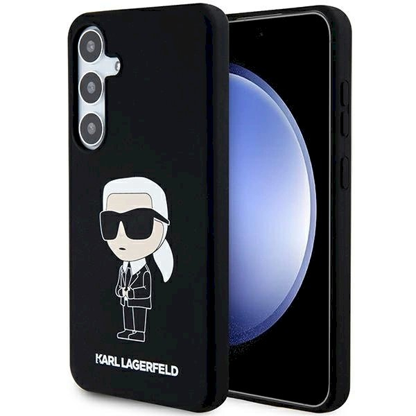 Originalus Karl Lagerfeld Dėklas Silicone IkonikSamsung Galaxy S24+ - Juodas Originalus Karl Lagerfeld Dėklas Silicone IkonikSamsung Galaxy S24+ - Juodas