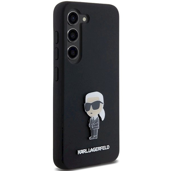Originalus Karl Lagerfeld Dėklas Silicone Ikonik Metal PinSamsung Galaxy S23+ - Juodas 3 Originalus Karl Lagerfeld Dėklas Silicone Ikonik Metal PinSamsung Galaxy S23+ - Juodas 3