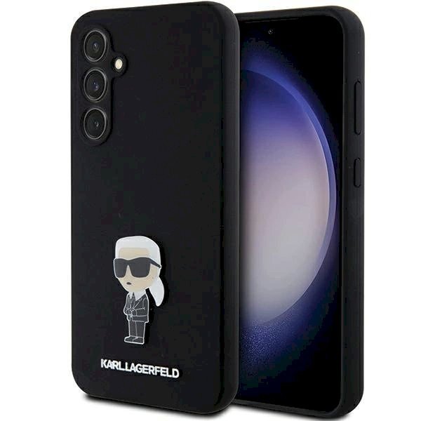 Dėklas Karl Lagerfeld Silicone Ikonik Metal Pin case for Samsung Galaxy S23 FE - Juodas Dėklas Karl Lagerfeld Silicone Ikonik Metal Pin case for Samsung Galaxy S23 FE - Juodas