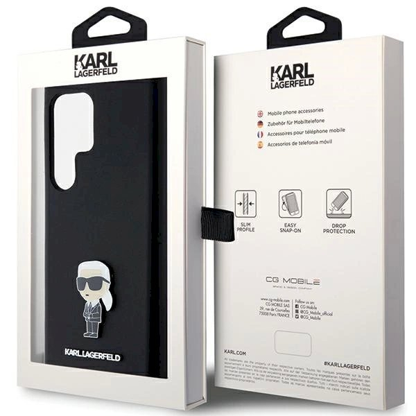 Originalus Karl Lagerfeld Dėklas Silicone Ikonik Metal PinSamsung Galaxy S23 Ultra - Juodas 7 Originalus Karl Lagerfeld Dėklas Silicone Ikonik Metal PinSamsung Galaxy S23 Ultra - Juodas 7