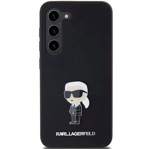 Karl Lagerfeld Silicone Ikonik Metal Pin dėklas Samsung Galaxy S24 - Juodas 2 Karl Lagerfeld Silicone Ikonik Metal Pin dėklas Samsung Galaxy S24 - Juodas 2