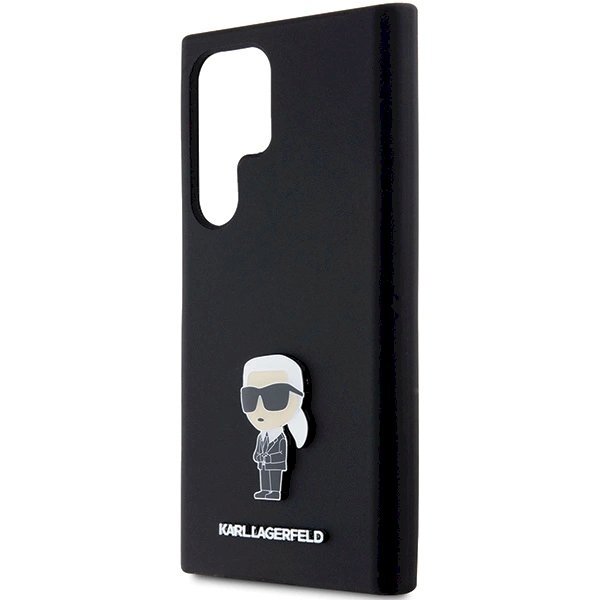 Karl Lagerfeld Silicone Ikonik Metal Pin dėklas Samsung Galaxy S24 Ultra - Juodas 5 Karl Lagerfeld Silicone Ikonik Metal Pin dėklas Samsung Galaxy S24 Ultra - Juodas 5