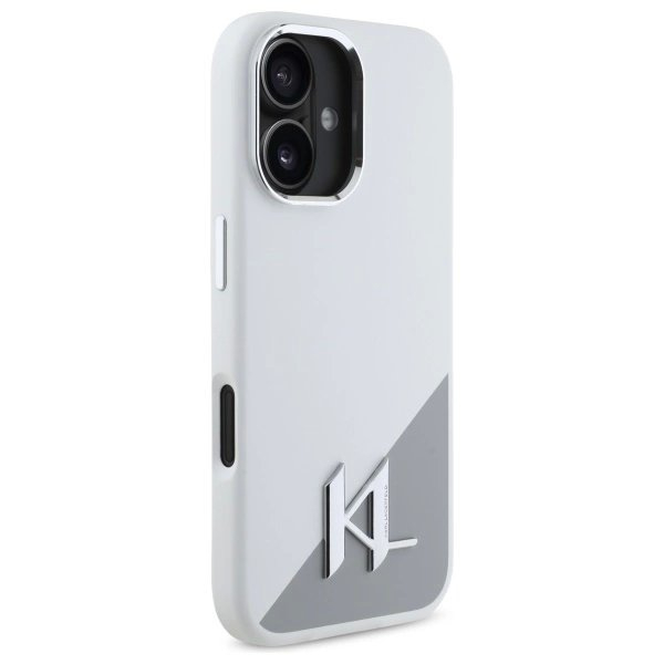 Dėklas Karl Lagerfeld Silicone Initial Metal Logo MagSafe iPhone 16 - Baltas 3 Dėklas Karl Lagerfeld Silicone Initial Metal Logo MagSafe iPhone 16 - Baltas 3