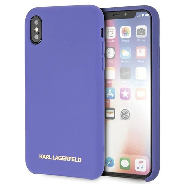 Karl Lagerfeld Silikoninis iPhone X/Xs Dėklas - Violetinis