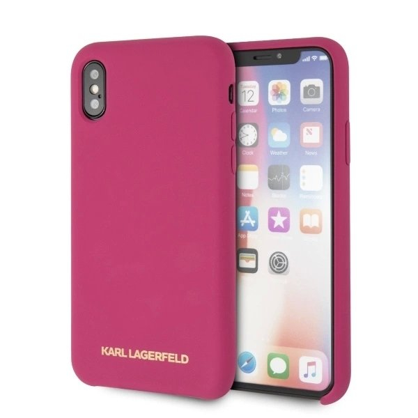 Karl Lagerfeld Silikoninis iPhone X/Xs Hardcase - Fuchsia