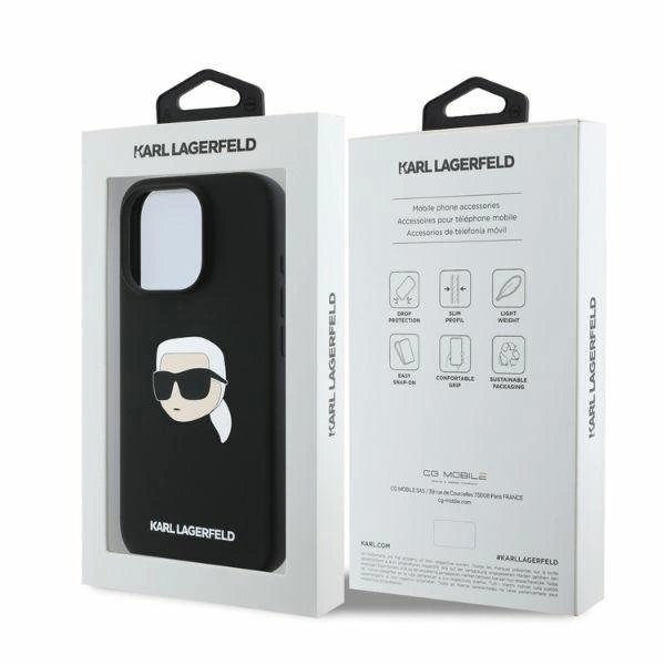 iPhone 16 Pro Max Karl Lagerfeld Silicone Karl Head Print MagSafe dėklas - juodas 4 iPhone 16 Pro Max Karl Lagerfeld Silicone Karl Head Print MagSafe dėklas - juodas 4