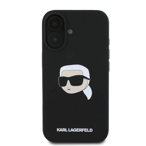 Karl Lagerfeld silikoninis dėklas su Karl galvos atvaizdu MagSafe iPhone 16 - juodas 3 Karl Lagerfeld silikoninis dėklas su Karl galvos atvaizdu MagSafe iPhone 16 - juodas 3