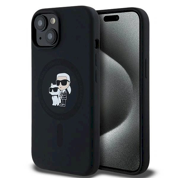 Karl Lagerfeld Silicone Karl Choupette MagSafe dėklas iPhone 15 Plus / 14 Plus - Juodas Karl Lagerfeld Silicone Karl Choupette MagSafe dėklas iPhone 15 Plus / 14 Plus - Juodas