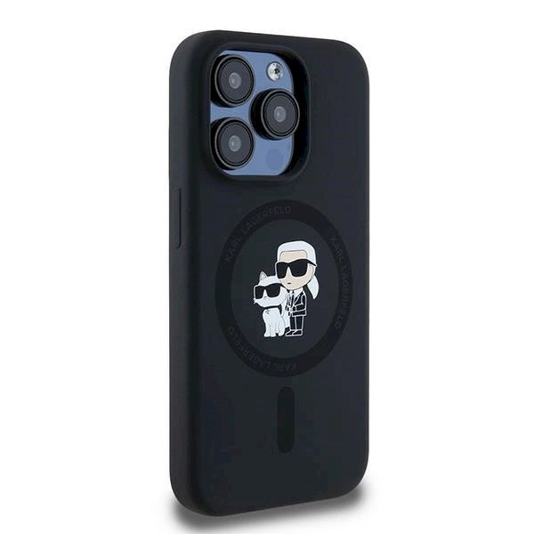 Karl Lagerfeld Silicone Karl Choupette MagSafe dėklas iPhone 15 Pro - Juodas 3