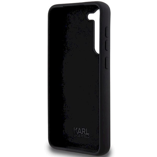 Karl Lagerfeld Silicone Karl Choupette Metal Pin dėklas Samsung Galaxy S24+ - Juodas 6 Karl Lagerfeld Silicone Karl Choupette Metal Pin dėklas Samsung Galaxy S24+ - Juodas 6