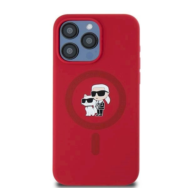 Karl Lagerfeld Silicone Karl Choupette Ring MagSafe dėklas iPhone 15 Pro Max - Raudonas 2 Karl Lagerfeld Silicone Karl Choupette Ring MagSafe dėklas iPhone 15 Pro Max - Raudonas 2