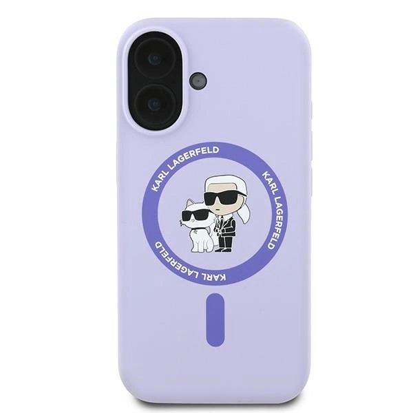 Dėklas Karl Lagerfeld Silicone KarlChoupette Ring MagSafe iPhone 16 - Violetinis 2 Dėklas Karl Lagerfeld Silicone KarlChoupette Ring MagSafe iPhone 16 - Violetinis 2