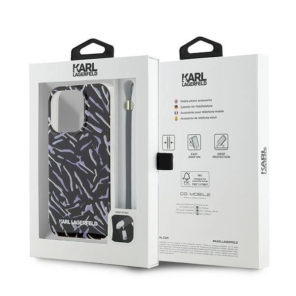 Karl Lagerfeld Zebra With Cord iPhone 15 Pro Max Case - violetinis 6 Karl Lagerfeld Zebra With Cord iPhone 15 Pro Max Case - violetinis 6