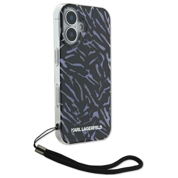 Dėklas Karl Lagerfeld Zebra With Cord iPhone 16 Plus - Violetinis 2 Dėklas Karl Lagerfeld Zebra With Cord iPhone 16 Plus - Violetinis 2