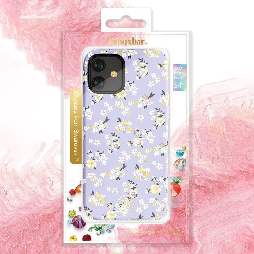 Kingxbar Blossom serijos dėklas dekoruotas tikrais Swarovski kristalais iPhone 12 mini (Gardenia) 4 Kingxbar Blossom serijos dėklas dekoruotas tikrais Swarovski kristalais iPhone 12 mini (Gardenia) 4