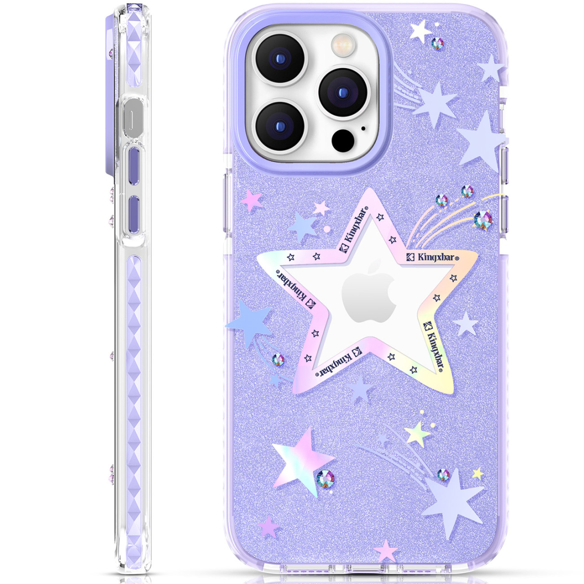 Dėklas Kingxbar Heart Star iPhone 14 Plus Purpurinis 6 Dėklas Kingxbar Heart Star iPhone 14 Plus Purpurinis 6