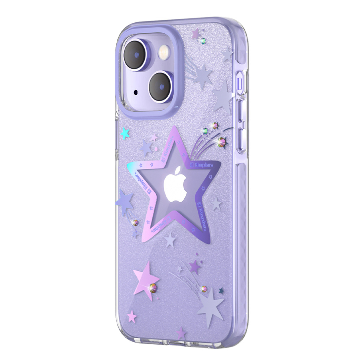 Dėklas Kingxbar Heart Star iPhone 14 Plus Purpurinis Dėklas Kingxbar Heart Star iPhone 14 Plus Purpurinis