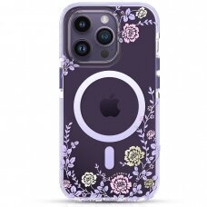 Dėklas Kingxbar Flora iPhone 14 (MagSafe) Gėlėtas