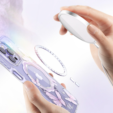 Dėklas Kingxbar Butterfly iPhone 14 Plus (MagSafe) Rožinis 5 Dėklas Kingxbar Butterfly iPhone 14 Plus (MagSafe) Rožinis 5