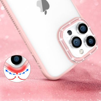 Dėklas Kingxbar Sparkle Series case with crystals iPhone 13 Pro Rožinis 3 Dėklas Kingxbar Sparkle Series case with crystals iPhone 13 Pro Rožinis 3