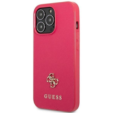 Telefono Dėklas Etui Guess Saffiano 4G Small Metal Logo na iPhone 13 Pro / 13 Rožinis KOW068 Telefono Dėklas Etui Guess Saffiano 4G Small Metal Logo na iPhone 13 Pro / 13 Rožinis KOW068
