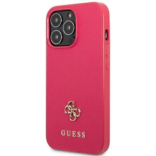 Telefono Dėklas Etui Guess Saffiano 4G Small Metal Logo na iPhone 13 Pro / 13 Rožinis KOW068 Telefono Dėklas Etui Guess Saffiano 4G Small Metal Logo na iPhone 13 Pro / 13 Rožinis KOW068