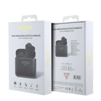 Krepšys Guess bluetooth ausinės GUTWSSU20ALEGK TWS + docking station Juodas Printed Logo 4 Krepšys Guess bluetooth ausinės GUTWSSU20ALEGK TWS + docking station Juodas Printed Logo 4