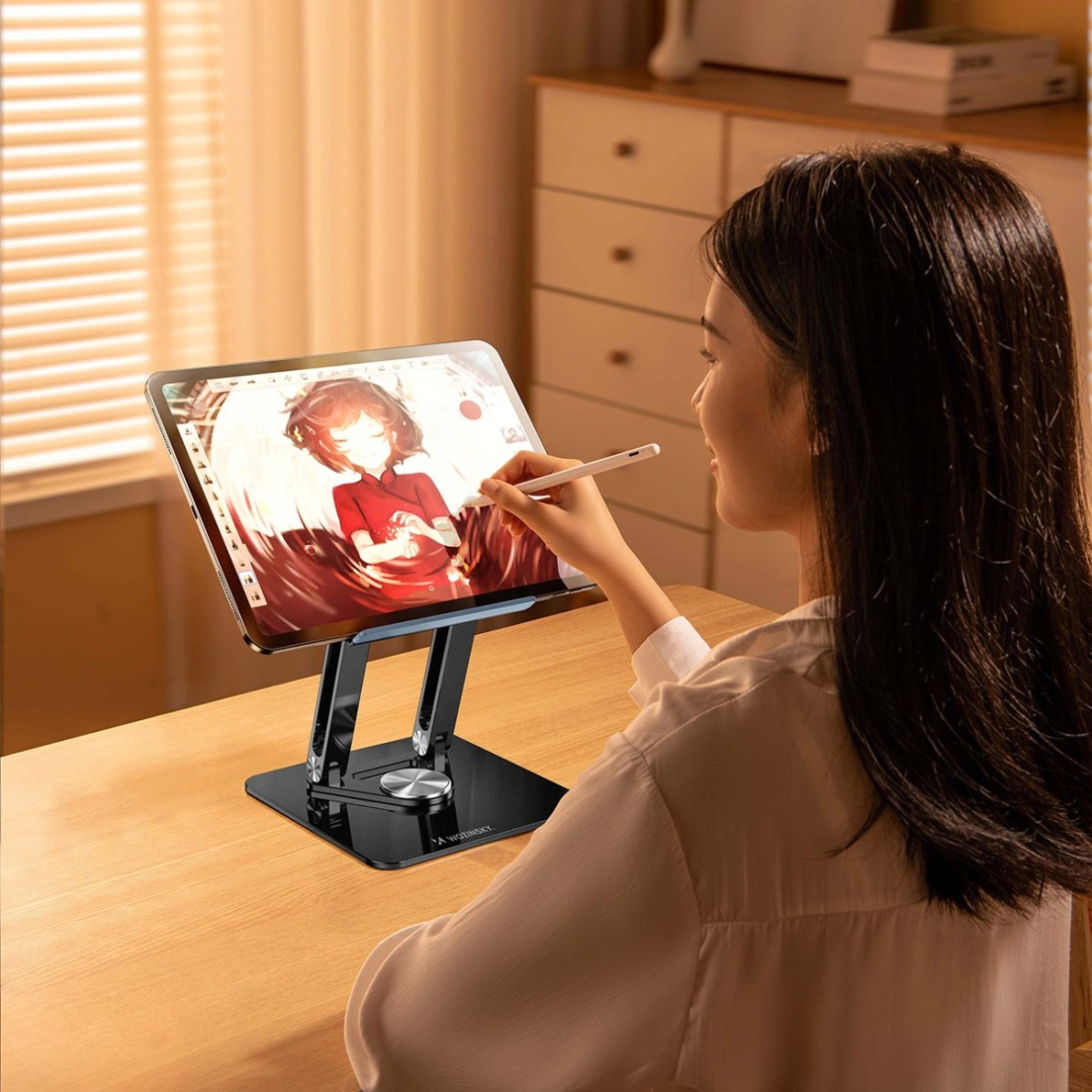 Wozinsky WRS-CPY84SB Nešiojamo kompiuterio stovas 360° aliuminis – juodas 8